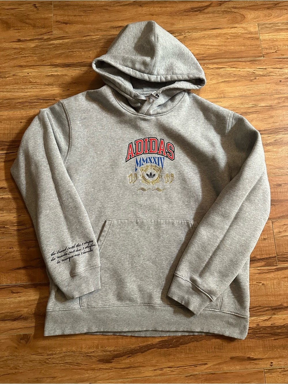 Adidas Originals Grey Hoodie MMXXIV 2024 Size M (IX6770) – Perfect Condition